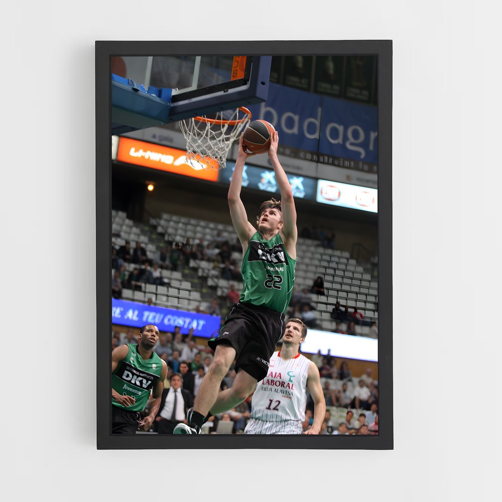 Poster Dunk Émeraude – affiche Basketball (vue 2)